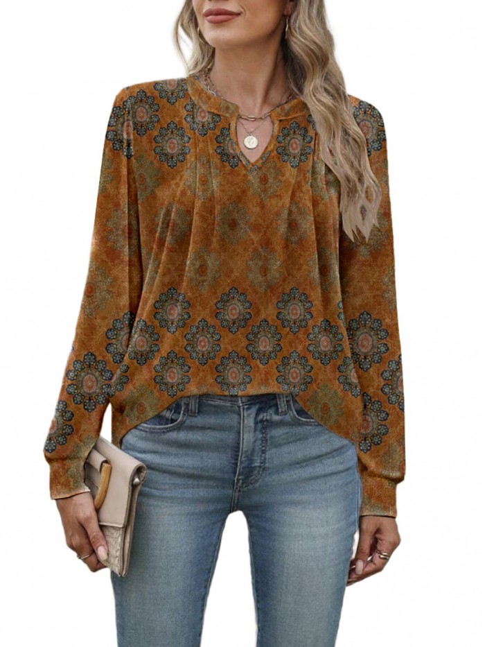 Weardear Womens Long Sleeve Tunic Tops Fall Dressy Casual Trendy Blouses Pleated Shirt