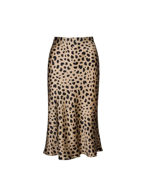 Weardear Womens Leopard Print Skirt Midi Long Leng...