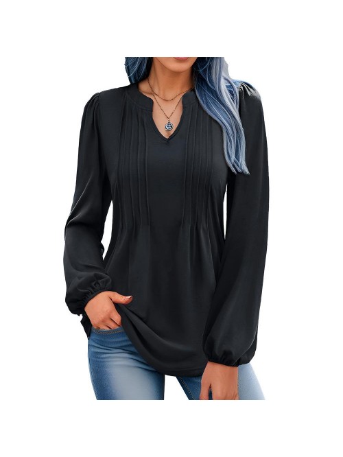 Weardear Tunics For Women 2024 V Neck Tops Puff Lo...