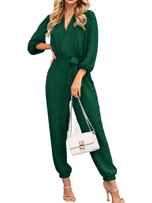 Weardear Womens Jumpsuits Casual V Neck Lantern Lo...