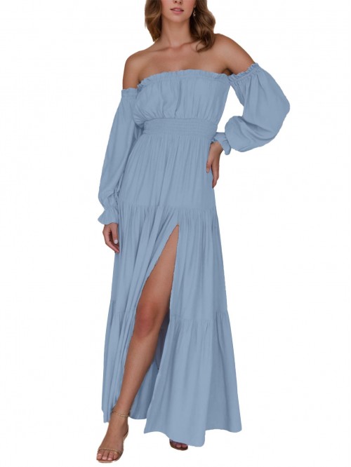 Weardear Summer Maxi Dress Sexy Flowy Ruffle Long ...