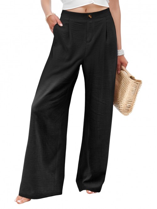 Weardear Women's Wide Leg Pants High Elastic Waist...