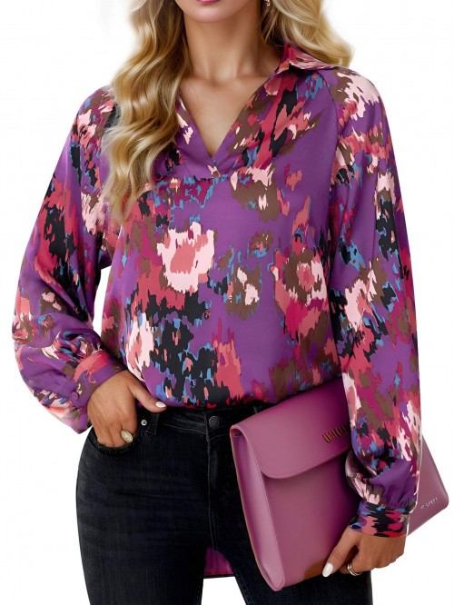 Weardear Women's Casual Boho Blouses Lantern Long ...