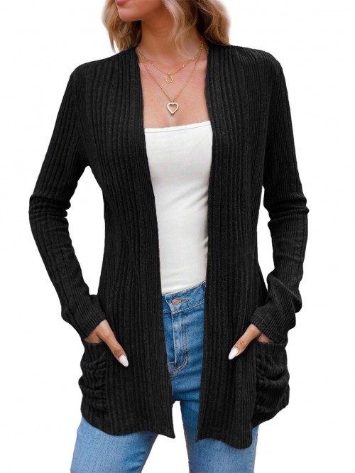 Weardear Women's Open Front Long Shawl Cardigan wi...
