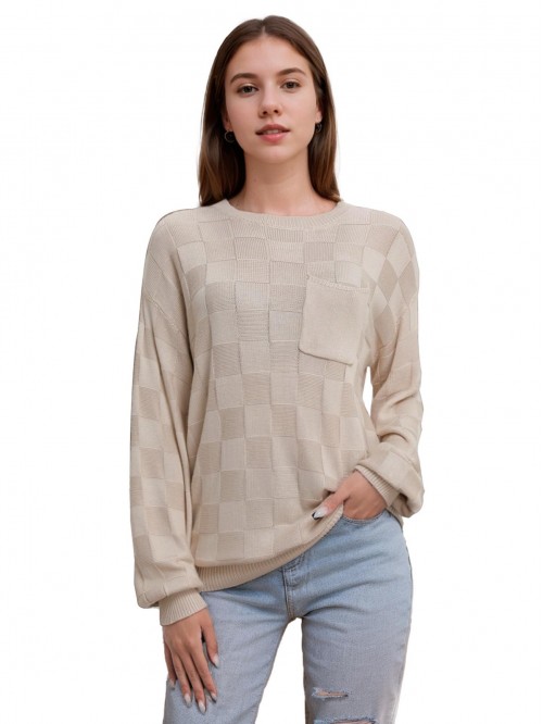 Weardear Womens Sweaters 2024 Casual Crewneck Long...